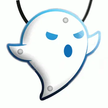 BOO Ghost Necklace LED Flashing Blinky Light