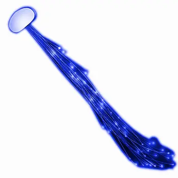 Sparkly Fiber Optic Hair Lights Blue