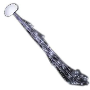 Sparkly Fiber Optic Hair Lights White