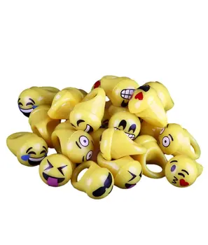 Flashing Emoji Faces Soft Rings