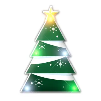 Holiday Christmas Tree Lapel Pin Flashing Blinky Body Light