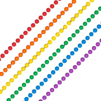Smooth Round Opaque Bead Mardi Gras Necklace Assorted Pack of 12
