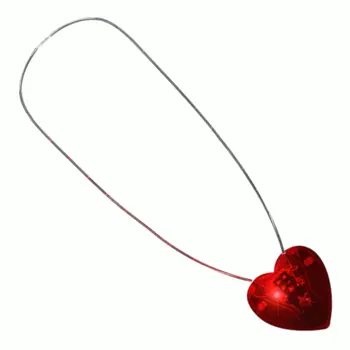 LED Flashing Red Heart Necklace