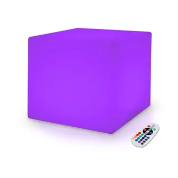 8 Inch LED Color Changing Cube Light Table Furniture