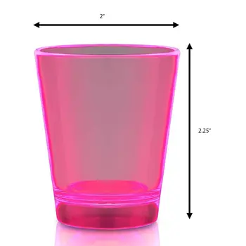 Glow In The Dark Shot Glass Pink