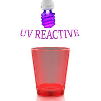Glow In The Dark Shot Glass Red