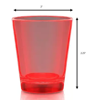 Glow In The Dark Shot Glass Red