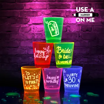 Glow In The Dark Shot Glass Yellow