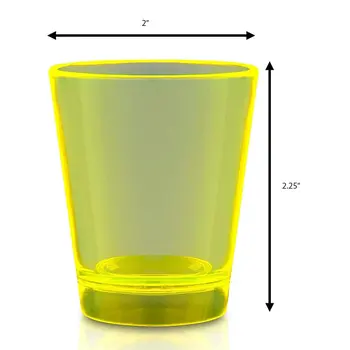 Glow In The Dark Shot Glass Yellow