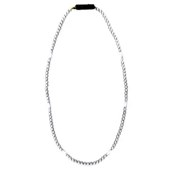 LED Necklace with Silver Beads