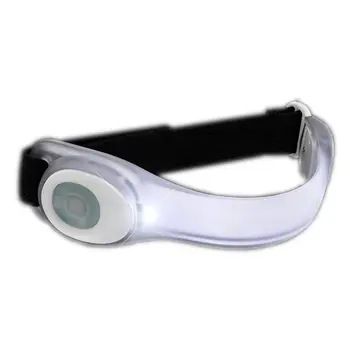 Deluxe LED Night Light Safety Jogging Bicycling Armband White