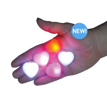 LED Versatile Sparkly Puffy Hearts Red Pack of 5