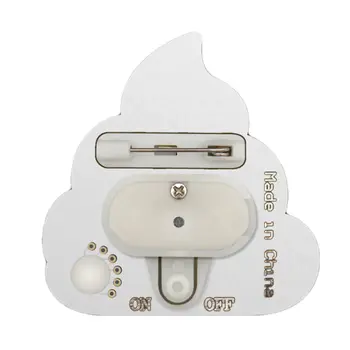 Happy Poop Swirl Emoji Flashing Body Light Lapel Pins