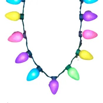 Huge Old School Spring Pastel Light Bulb Necklace