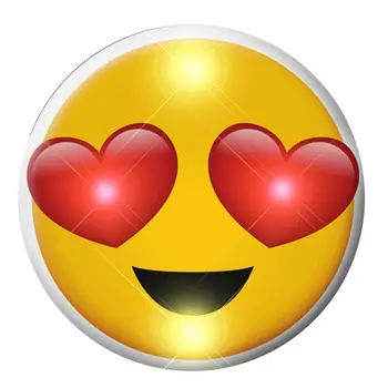 Heart Eyes Emoji Flashing Body Light Lapel Pins