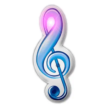 Treble Clef Music Note Flashing Body Light Lapel Pins