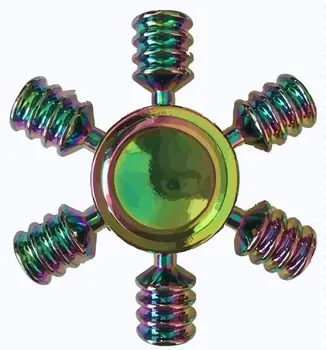Rainbow Chameleon Six Barrels Metal EDC Fidget Spinner