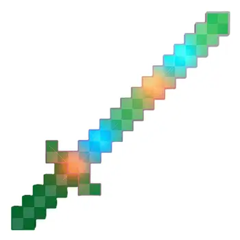 LED Pixelated Green Warrior Sword