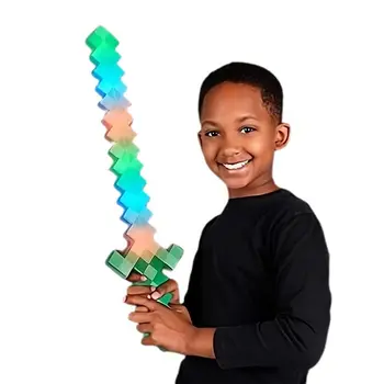 LED Pixelated Green Warrior Sword