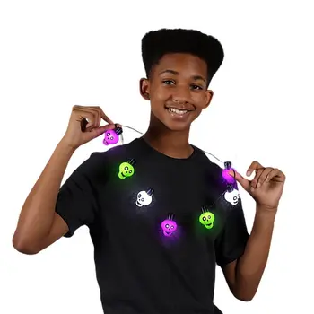 Halloween Zombie Skulls String Lights Necklace