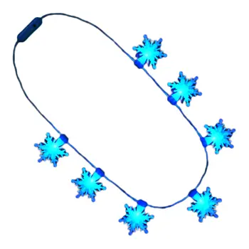 LED Big Blue Snowflakes String Lights Necklace