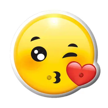 Kissy Face Emoji Light Up LED Party Pin