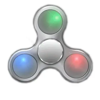 Silver Metallic LED EDC Fidget Spinner