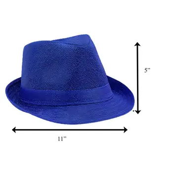 Soft Blue Fabric Fedora Non Light Up