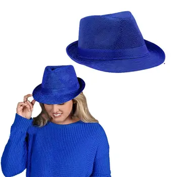 Soft Blue Fabric Fedora Non Light Up