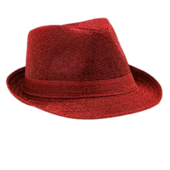 Soft Red Fabric Fedora Non Light Up