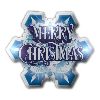 Merry Christmas Snowflake LED Flashing Blinky Light Pin