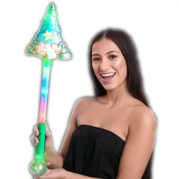 23” Multicolored Christmas Tree Magic Light Up Star Wand