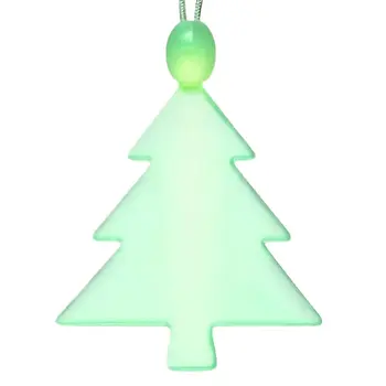 Green Light Up Christmas Tree Charm Pendant LED Necklace