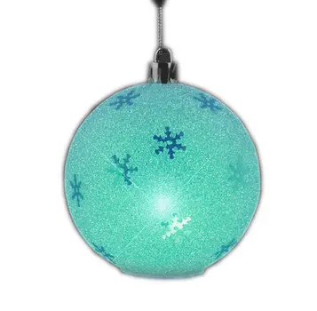 3.25" Festive Sparkling Glitter Snowflake Christmas Ornament  Light Up Decoration