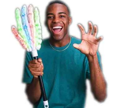 Light Up Wand Invisible Fiber Optic Skeleton Hand