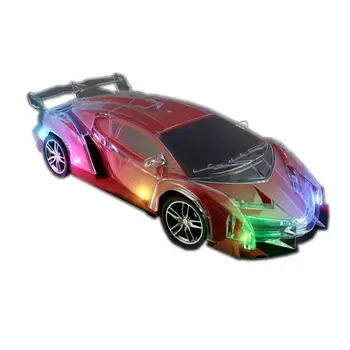Multicolor LED Flashing Red Racing Car with Remote Control