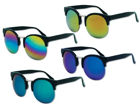 New Vintage Mirrored Reflective Sunglasses Assorted Pack of 12