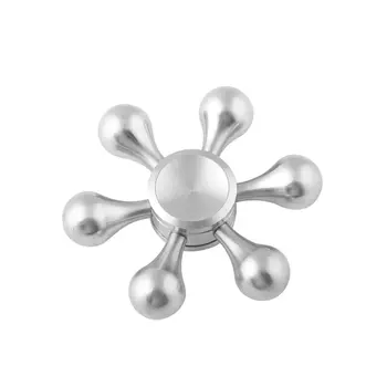 Silver Steel Teardrop Metal EDC Fidget Spinner