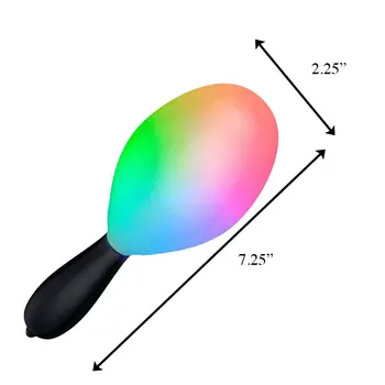 Multicolored LED 7 Inch Maracas