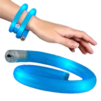 Adjustable Assorted Light Up Red White Blue Patriotic Tube Bracelets for 4th of July  Pack of 25