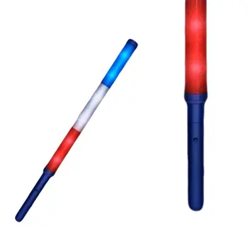 USA Independence Day Red White and Blue Flashing Stick Baton