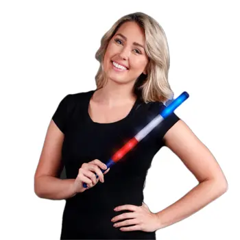 USA Independence Day Red White and Blue Flashing Stick Baton