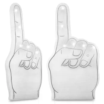 Number One Foam Light Up Finger White