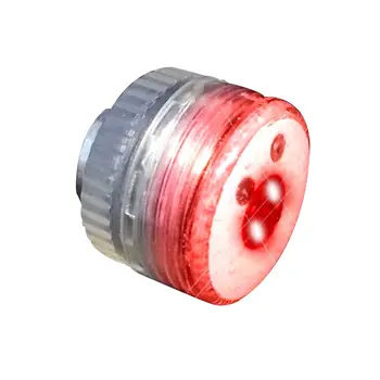 Red Steady Round Blinky Light with Magnetic Clasp