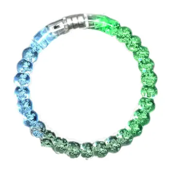 Light Up Multicolor Non-flexible Acrylic Modern Bead Bangle Bracelet