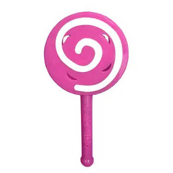 Pink Light Up Swirl Lollipop Wand With Rattling Sound