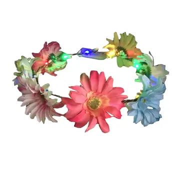Big Flowers Wreath Light Up Headband