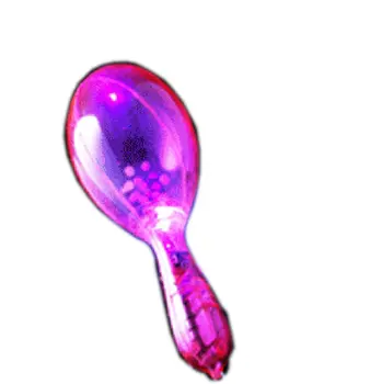 Clear Light Up Maraca Pink