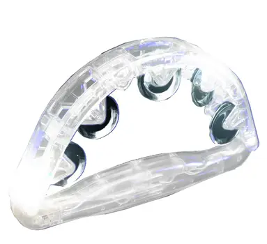 8 Inch White LED Tambourine