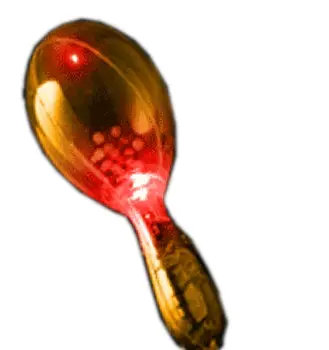 Clear Light Up Maraca Orange